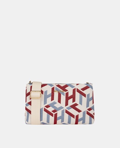 Imagen 0 de Pouch de poliéster reciclado con tejido monograma multicolor