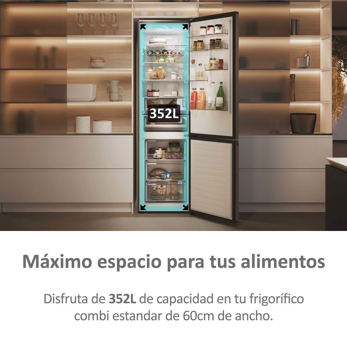 Frigorífico Combinado Haier 2D 60 Series 5 Pro HDPW5618DNPK No Frost, Wifi e de 185 cm - Prata Inox-12