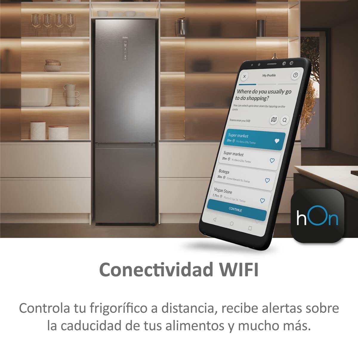 Frigorífico Combinado Haier 2D 60 Series 5 Pro HDPW5618DNPK No Frost, Wifi e de 185 cm - Prata Inox-7