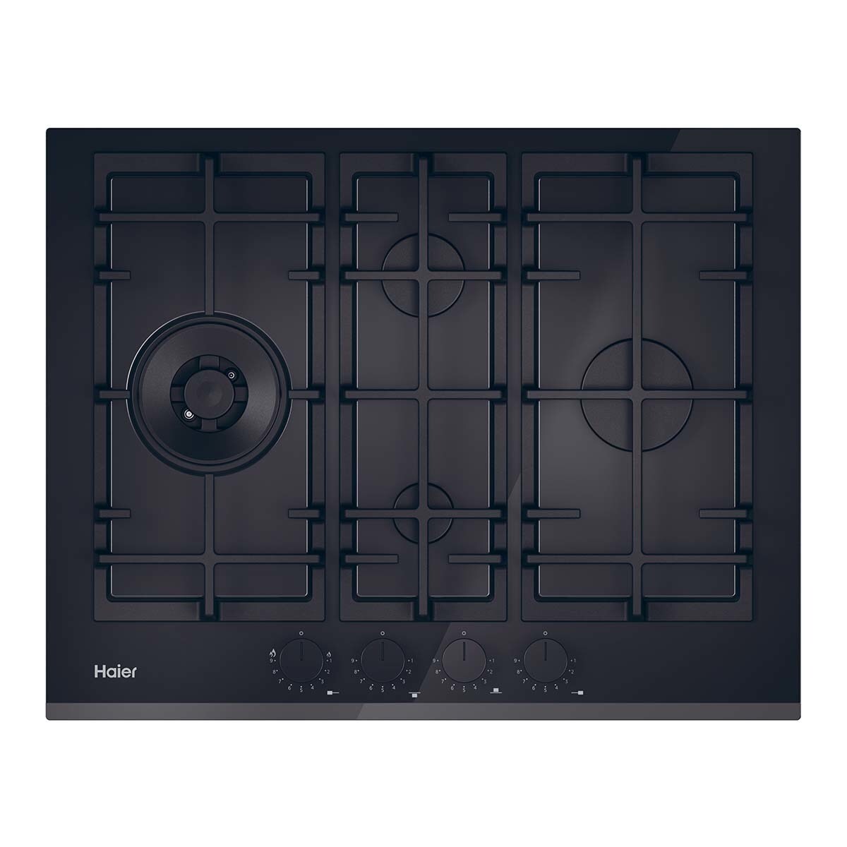 Placa de Gas Haier 4 quedamadores Gas On Glass Series 6 - HAVG5D4TB Negro-1