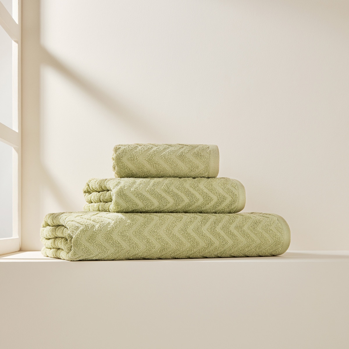 Toalha de Banho de Algodão 450 g/m2 Espigas Verde-1