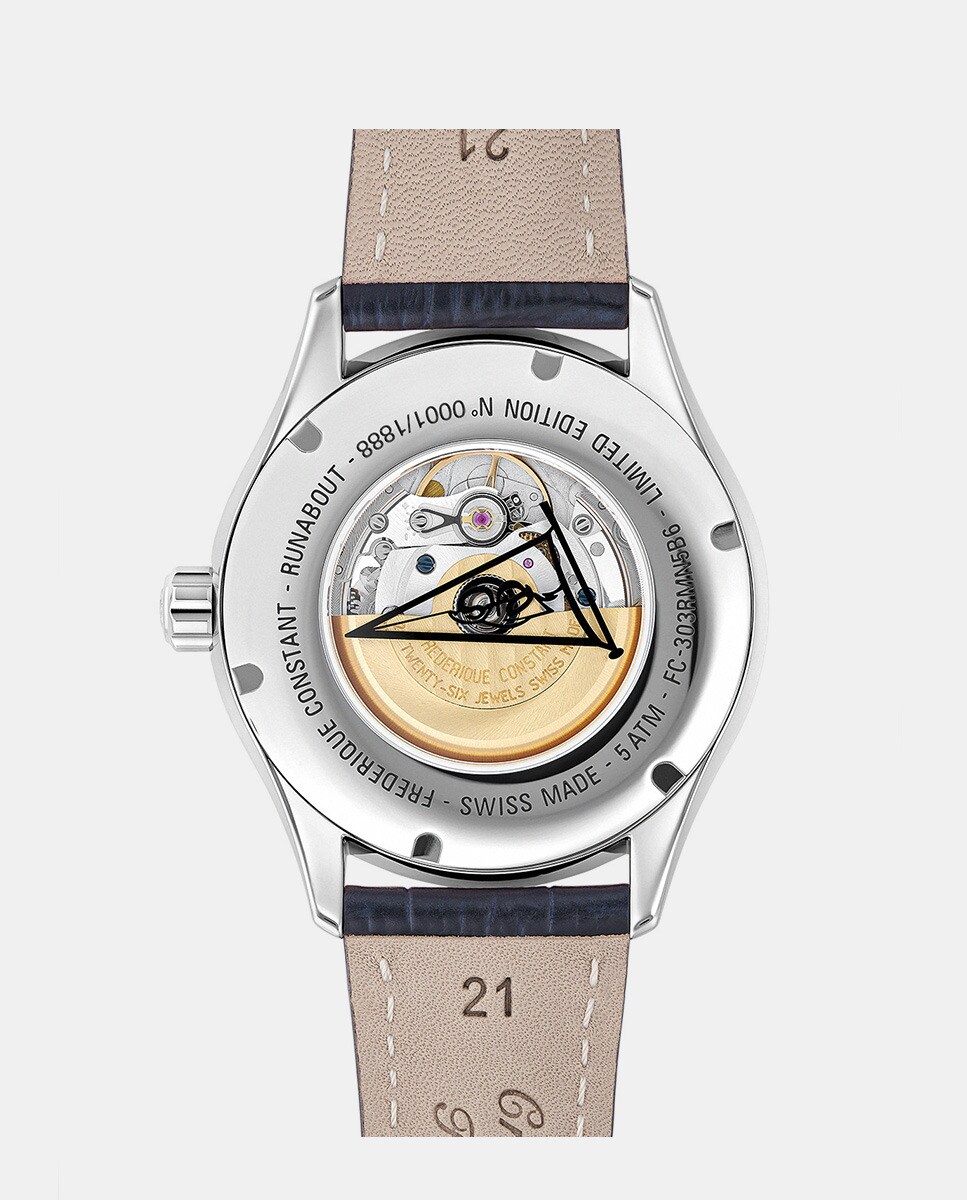 Reloj de hombre FC Classics Runabout Automatic FC-303RMLN5B6 Edición Limitada de piel azul Azul marino-3