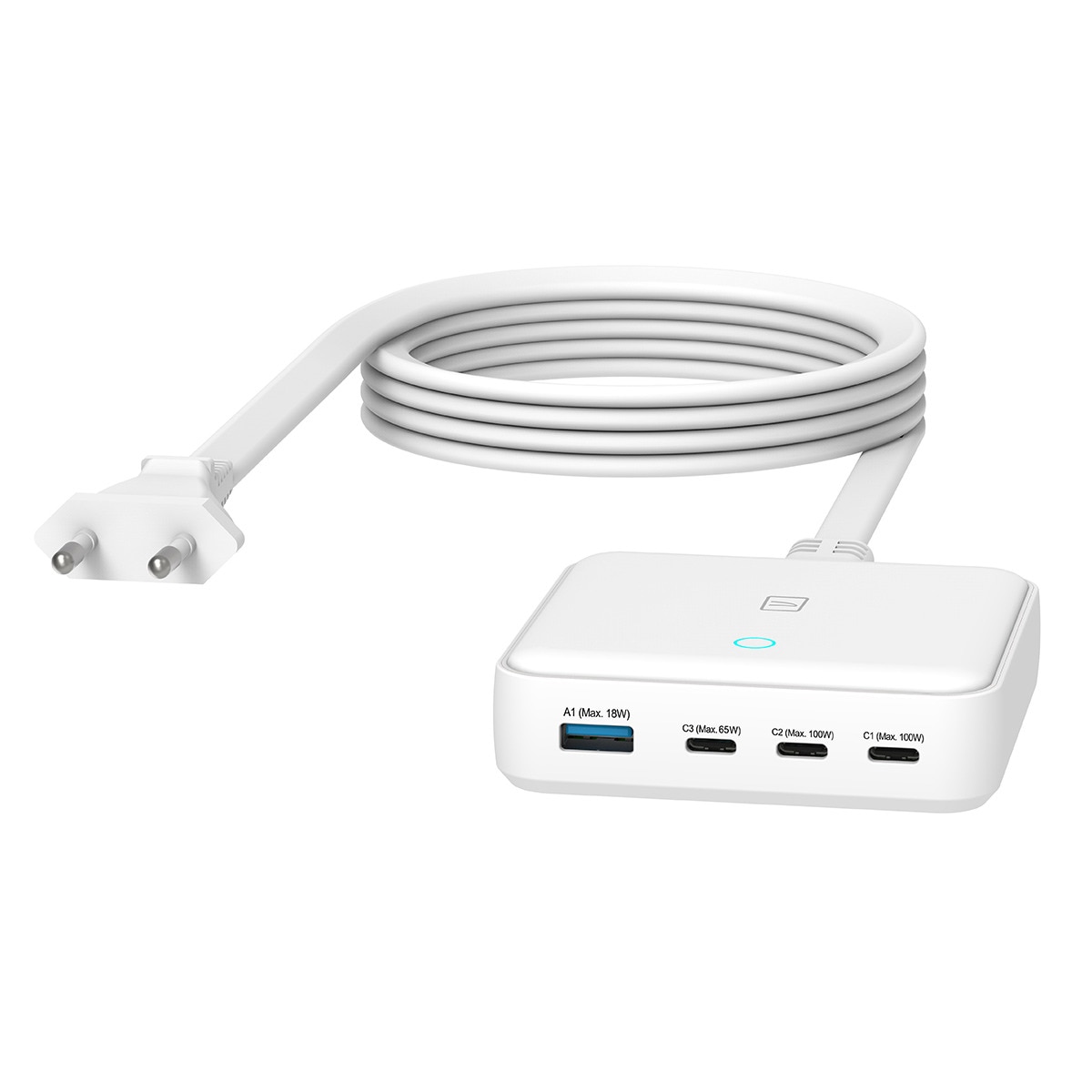 Imagen 0 de Cargador 100W Tucano con 3 puertos USB-C Power delivery, 1 puerto USB-A Quick charge 3.0