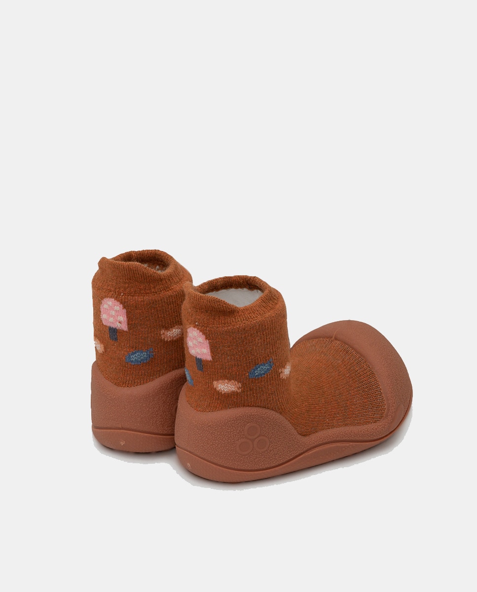 Botas de Tricot de Bebé Castanho-3