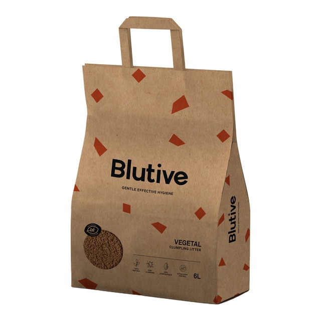 Imagen 0 de Lecho ultra aglomerante Blutive para gatos vegetal 6 L