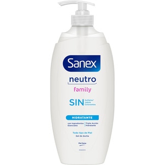 gel de baño Family Hidratante dosificador 750 ml - Sanex Neutro Sin