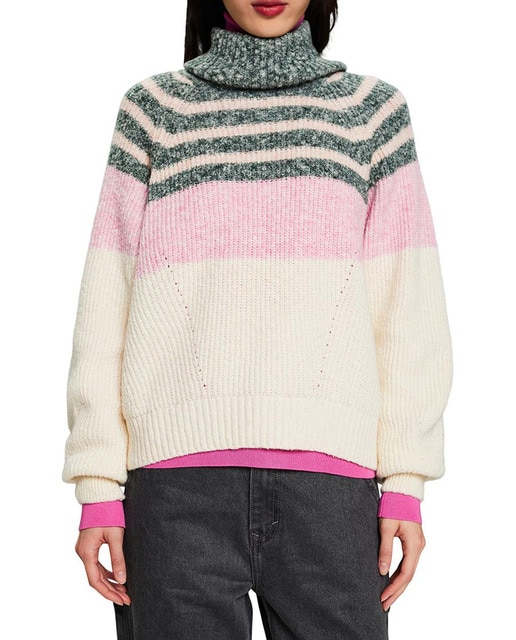 Imagen 0 de Jersey corto de mujer cuello vuelto color block