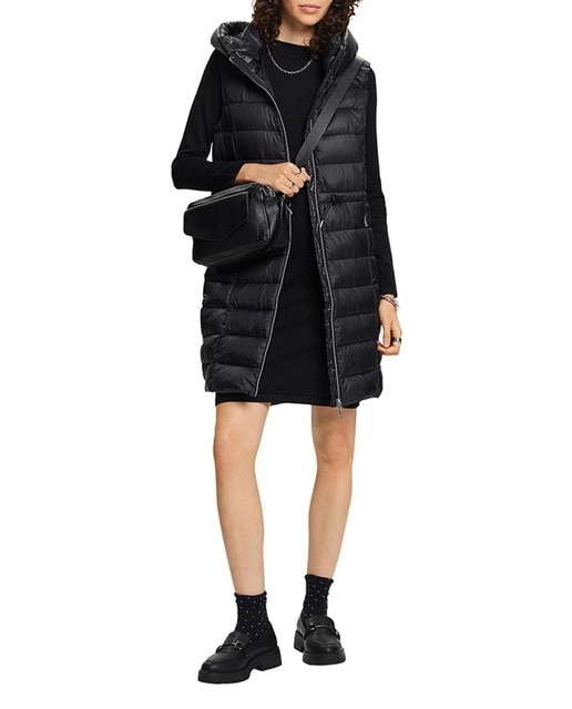 Imagen 0 de Chaleco largo de mujer acolchado con capucha