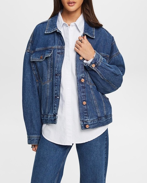 Imagen 0 de Cazadora vaquera de mujer oversize algodón