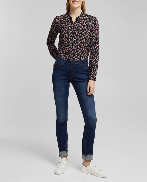 Imagen 0 de Vaquero de mujer slim fit efecto desgastado