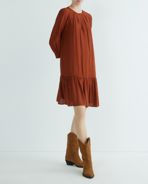 Imagen 0 de Vestido holgado viscosa manga 3/4