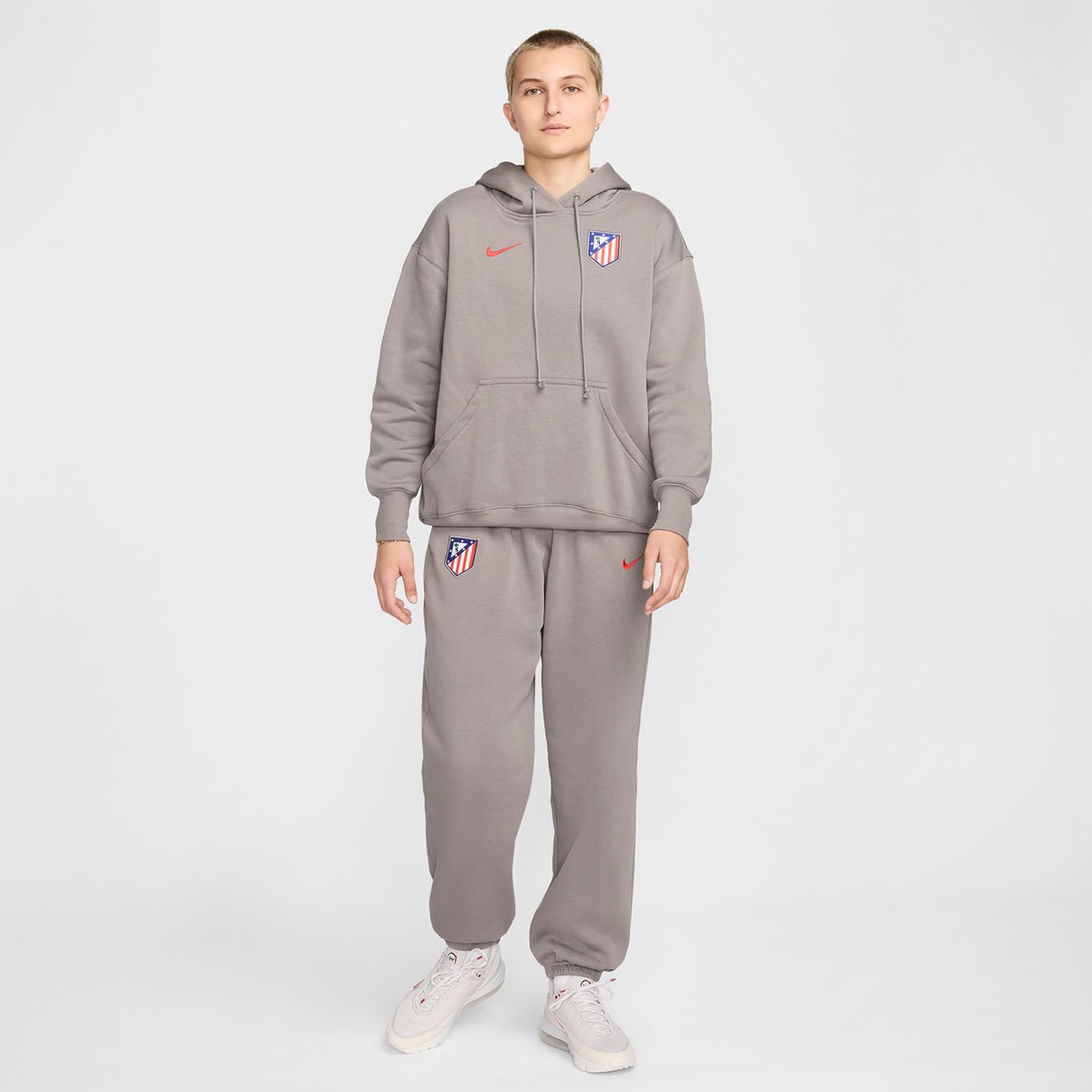 Calças de Mulher Atlético de Madrid 2024-2025 Fleece Cinzento-5
