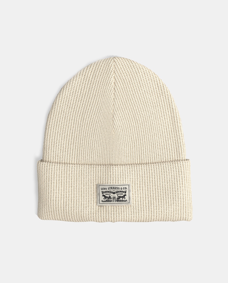 Gorro de Malha em Tecido Suave. Cru-4
