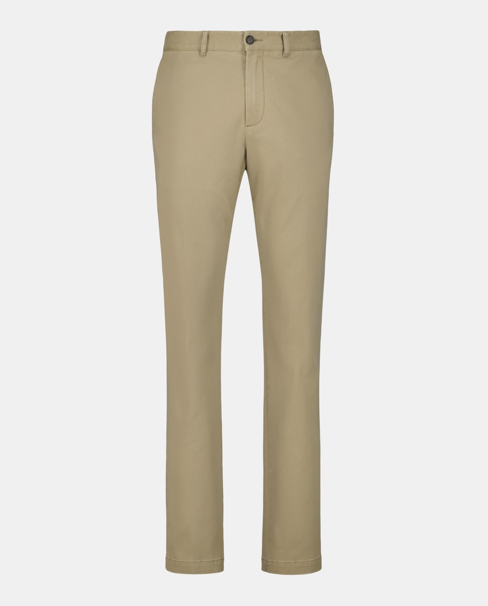 Calças Desportivas Slim Fit em Algodão Elastómero Camel-4