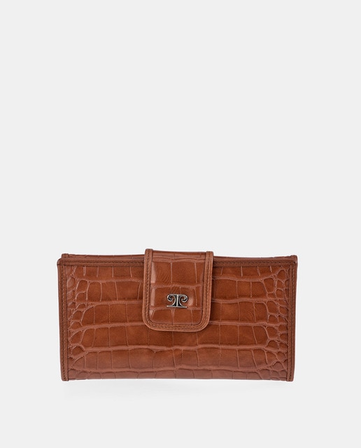 Imagem 0 de Porta-Moedas Grande em Pele Sintética com Secção para Notas - Preto