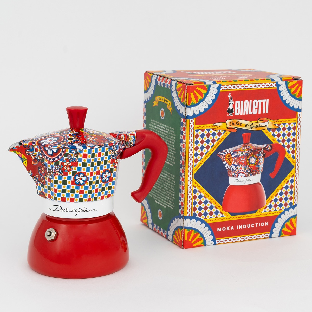 Cafetera Moka Induction Dolce & Gabbana Bialetti Rojo-3