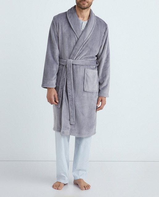 Imagen 0 de Bata de hombre velour espiga falso liso