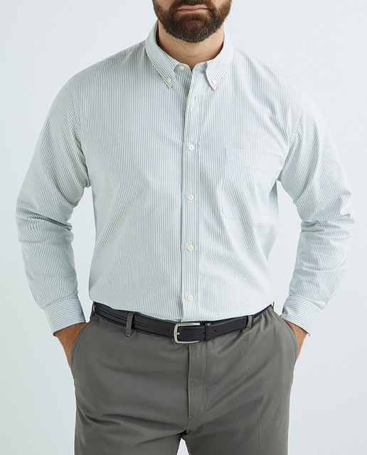 Imagen 0 de Camisa de hombre tallas grandes sport rayas natural strecht