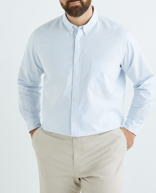 Imagen 0 de Camisa de hombre tallas grandes sport rayas natural strecht