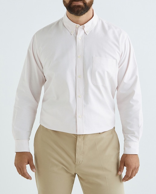 Imagen 0 de Camisa de hombre tallas grandes sport rayas natural strecht
