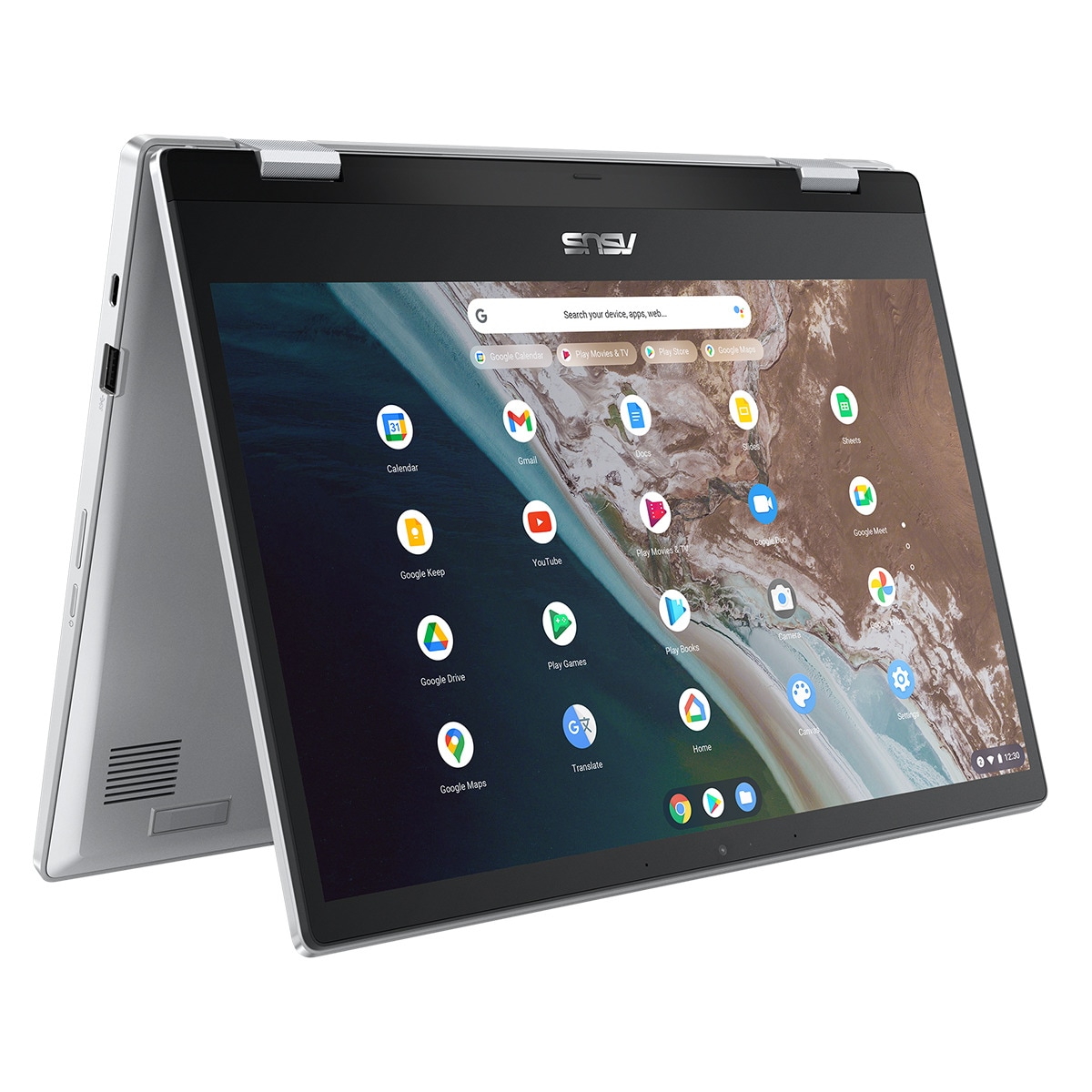 Chromebook convertible 2en1 ASUS Flip CX1400FKA-EC0213 Celeron N4500, 8GB, 128GB eMMC, 14", ChromeOS Plata-1