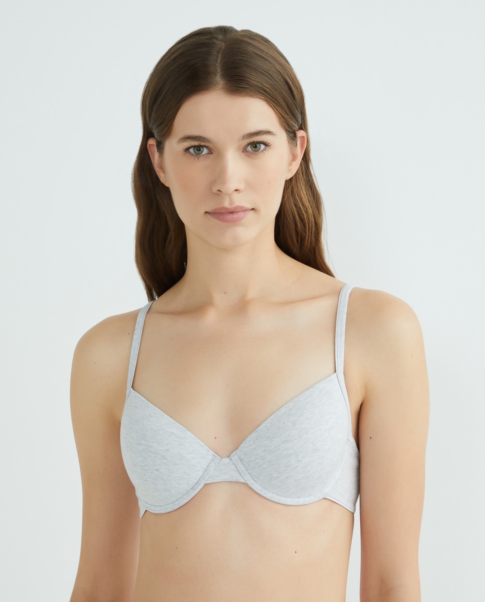 Pack 2 Sujetadores algodón basicos Gris claro-1