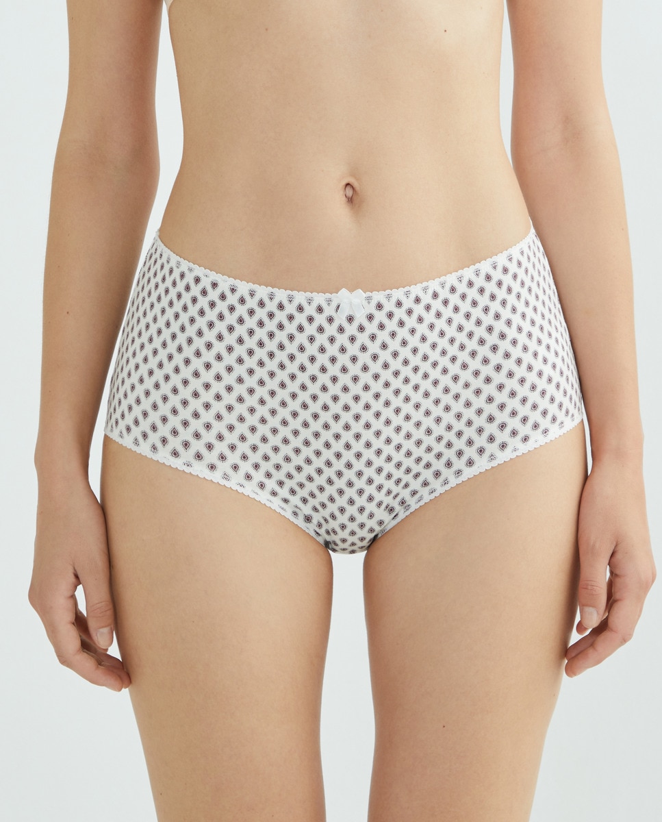 Pack 5 bragas altas estampadas algodón Lila-1