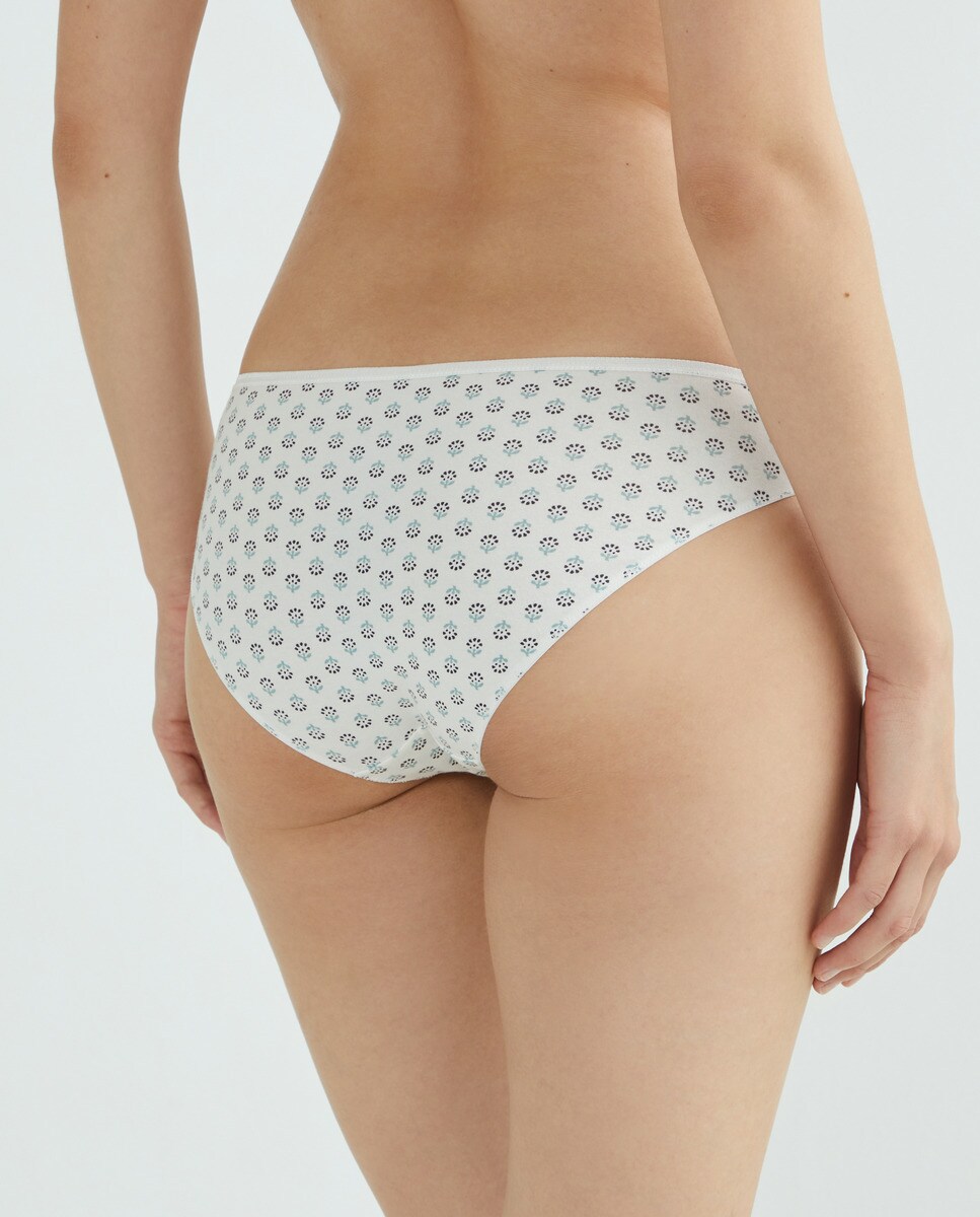 Pack 5 braga bikini algodón estampadas Gris oscuro-2
