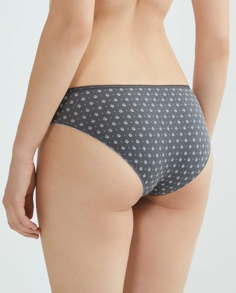 Pack 5 braga bikini algodón estampadas Lila-2