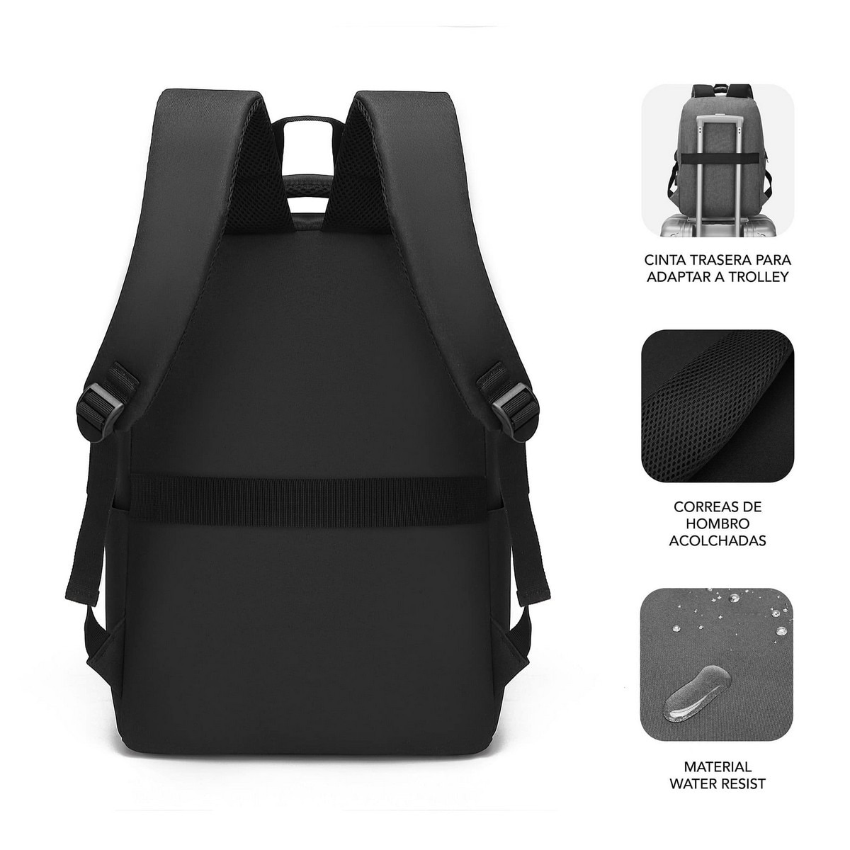 Mochila para Portátil 15,6" - Preto 3