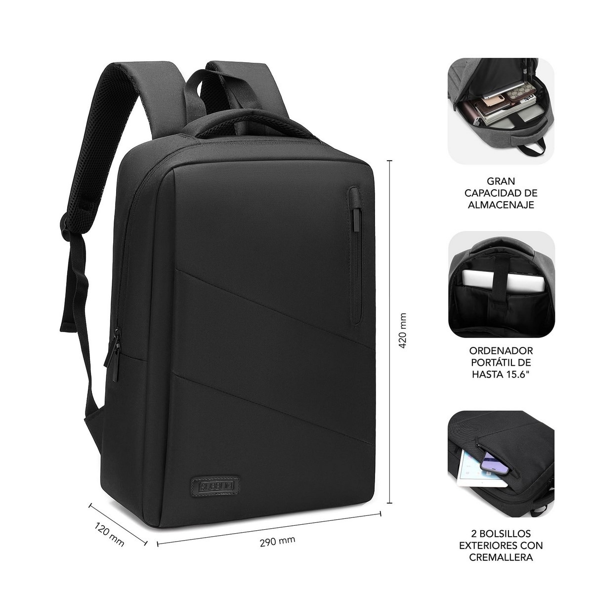 Mochila para Portátil 15,6" - Preto 4