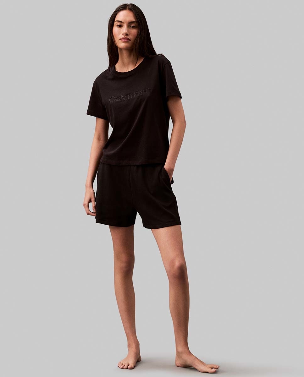 Camisola de Pijama - Cotton Tees Preto-5
