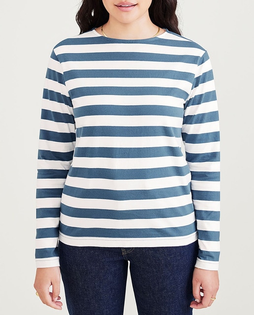 Imagen 0 de Camiseta de mujer de manga larga y cuello barco