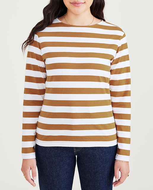 Imagen 0 de Camiseta de mujer de manga larga y cuello barco