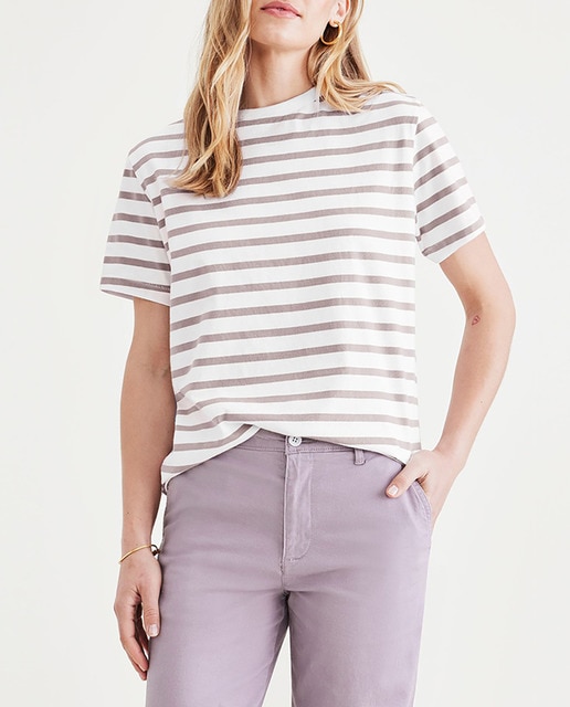 Imagen 0 de Camiseta de mujer manga corta, cuello redondo