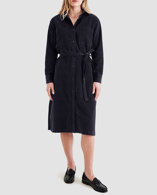 Imagen 0 de Vestido de mujer tipo camisero de pana