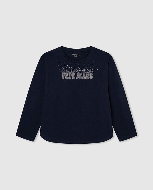 Imagen 0 de Camiseta de niña estampado de brillos