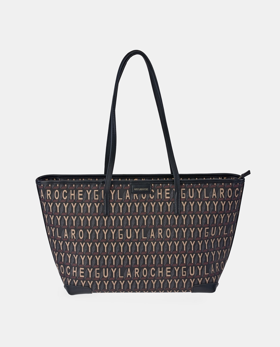 Imagem 0 de Mala Tipo Tote Grande com Alças Compridas em Material Sintético - Azul