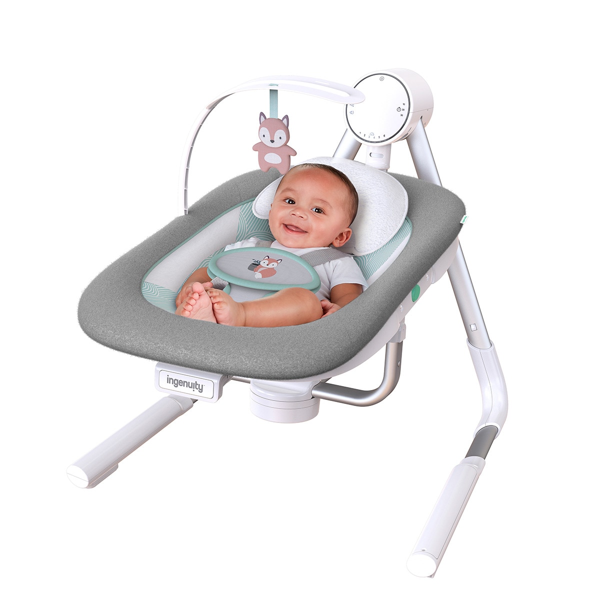 Baloiço Portátil AnyWay Sway™ de Uso Duplo: Modelo Ray™ Cinzento-4