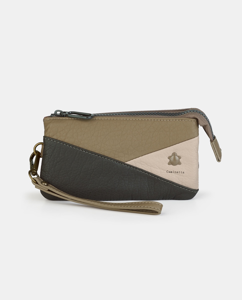 Mala Pouch de Nylon Castanho-claro-1