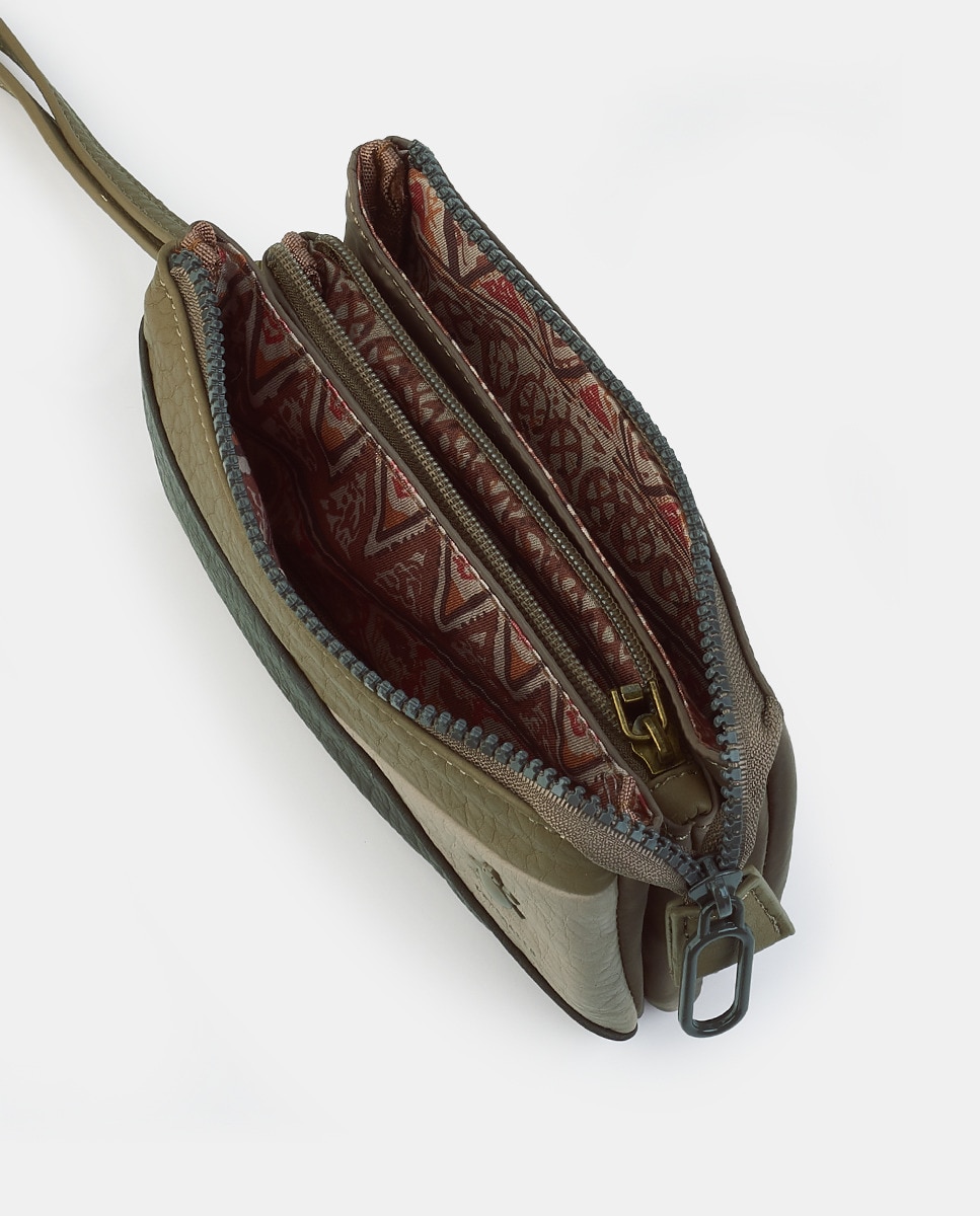 Mala Pouch de Nylon Castanho-claro-2