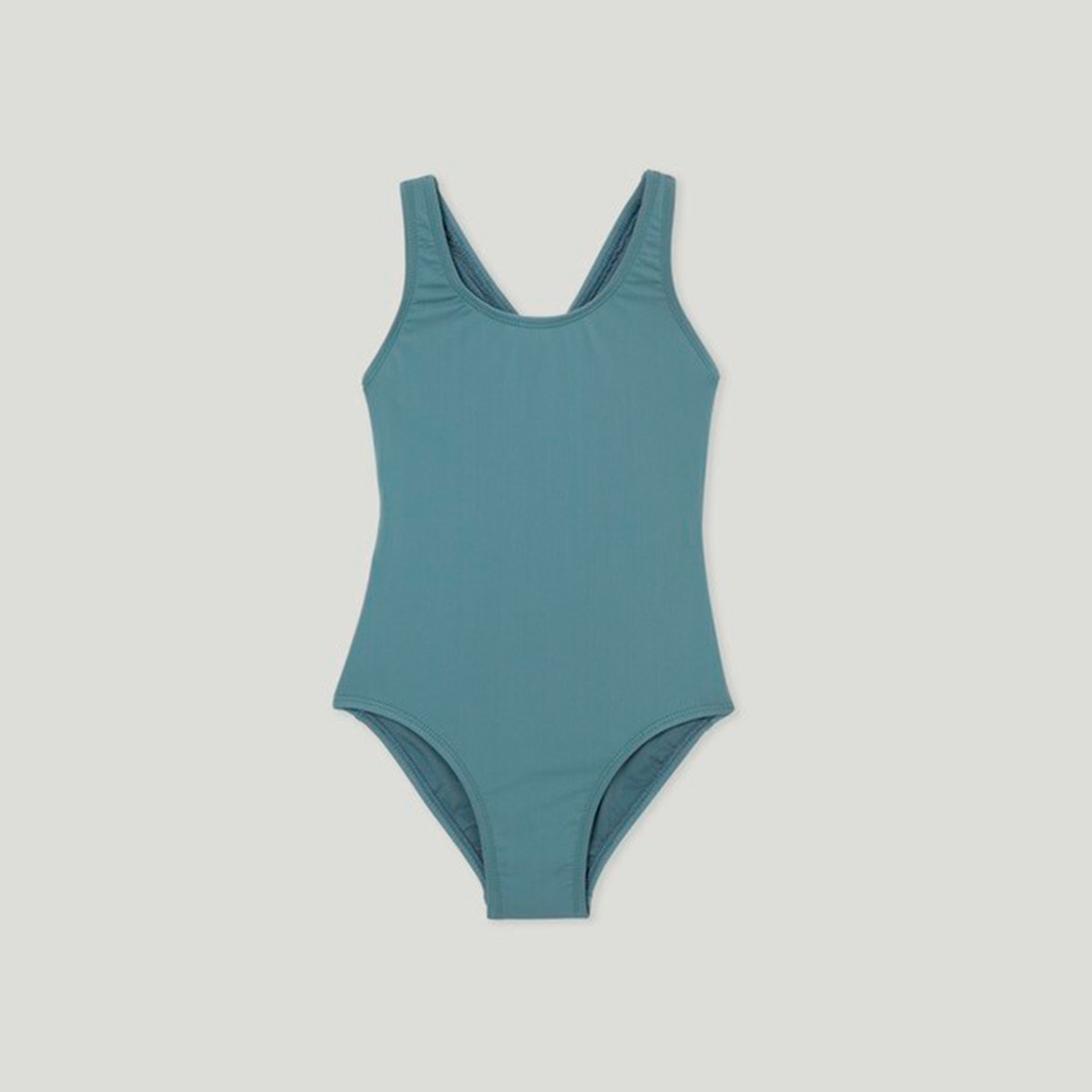 Bañador básico de niña Verde-1