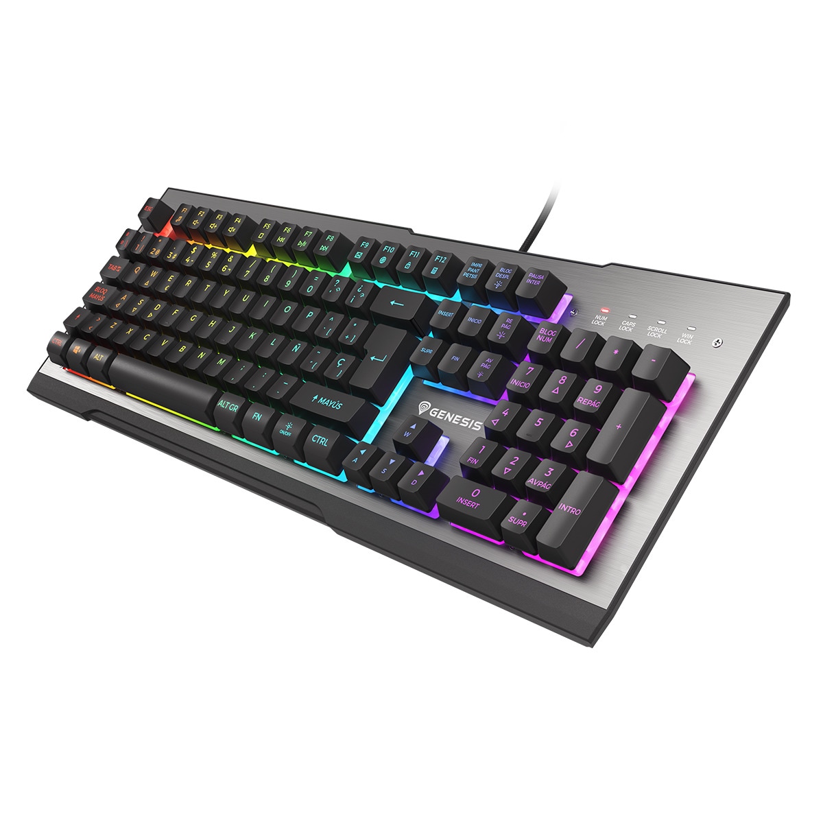 Teclado Gaming Genesis Rhod 500 RGB Gris-4