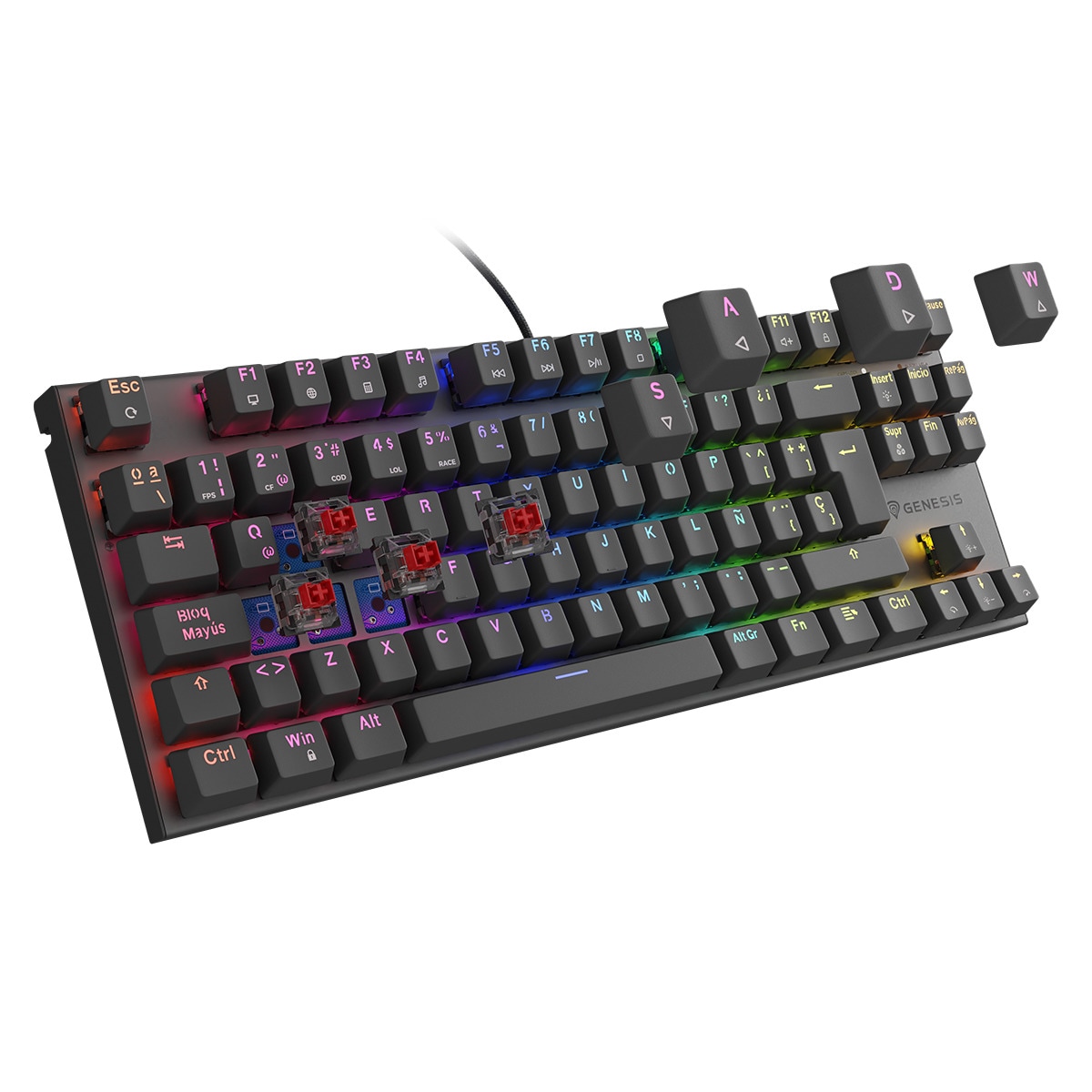 Teclado Gaming con cable Genesis Thor 303 TKL Negro-7