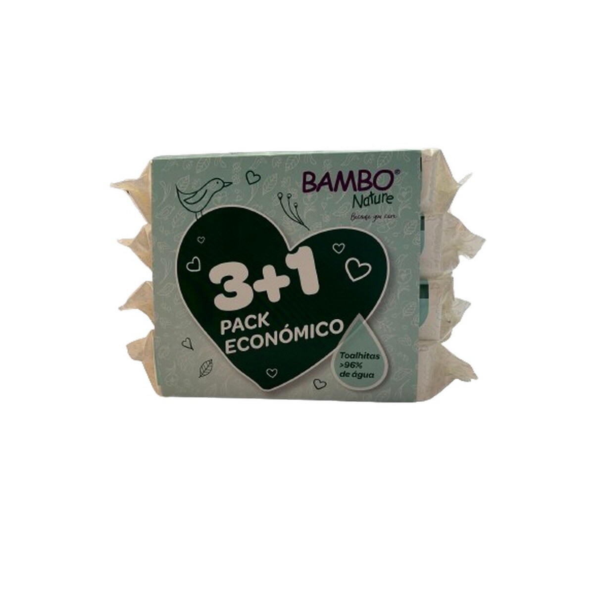 Bambo Nature Pack Toalhitas 3+1 2