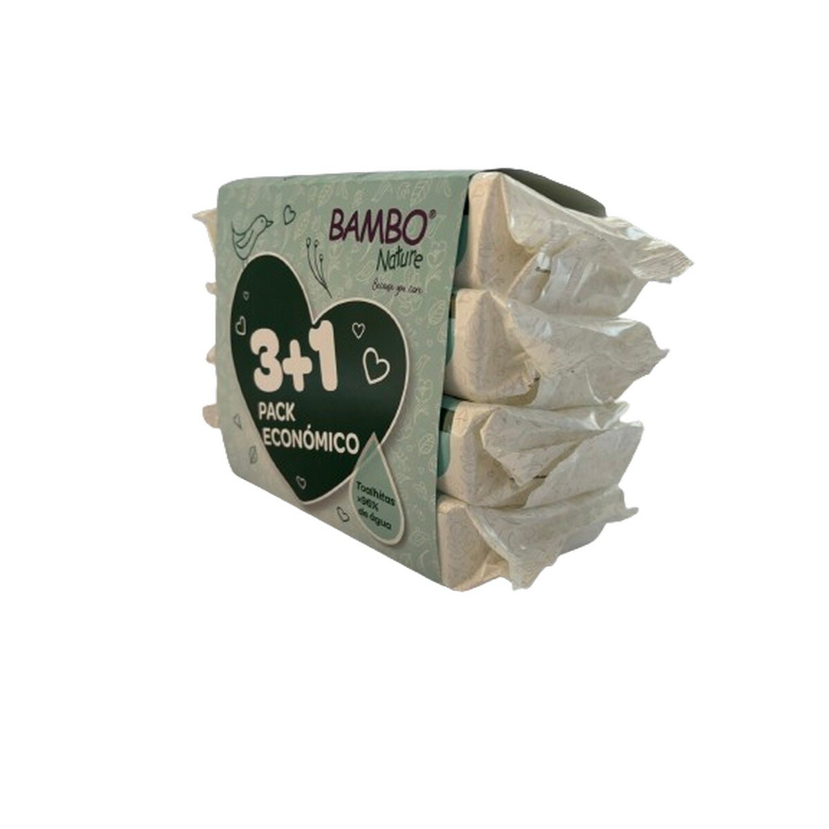 Bambo Nature Pack Toalhitas 3+1 4
