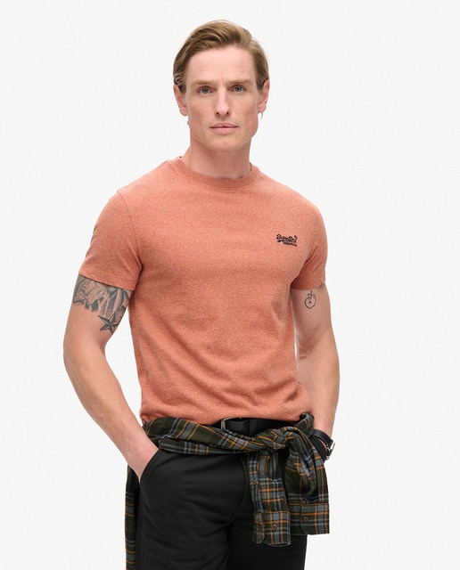 Imagen 0 de Camiseta de hombre de algodón orgánico bordada con el logotipo Vintage Logo