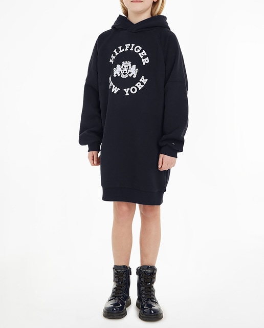 Imagen 0 de Vestido de niña con capucha y manga larga