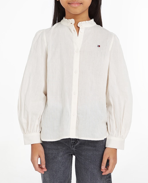 Imagen 0 de Camisa de niña de manga larga con volante