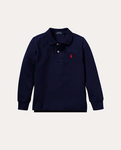 Imagen 0 de Polo de niño de algodón en azul marino